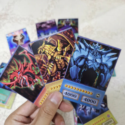 100PCS Yu-Gi-Oh! Anime Cards - Blue-Eyes White Dragon, Dark Magician, Exodia & Egyptian God Card Collection Gift