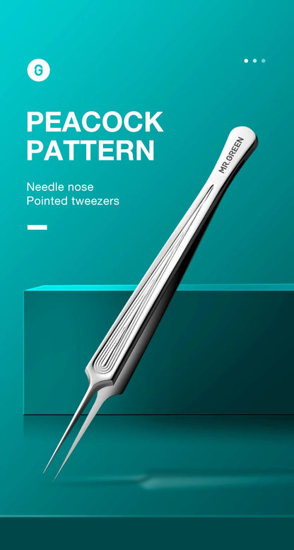 MR.GREEN Ingrown Hair Tweezers – Pointed Nose Tweezers for Eyebrows, Splinters, Blackhead & Acne Removal