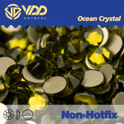 VDD Non Hot Fix Crystal Nail Art Rhinestones - 2088 Flower Flatback Gems for DIY Nail Decorations