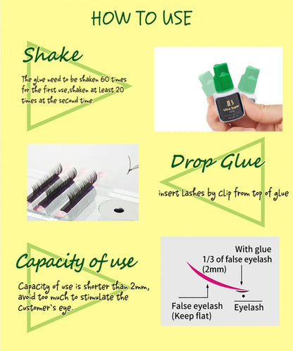5ml IB Ibeauty Ultra Super Glue — Professional Korea Eyelash Extension Adhesive, Fast-Drying Strong Lashes Glue (1PCS)