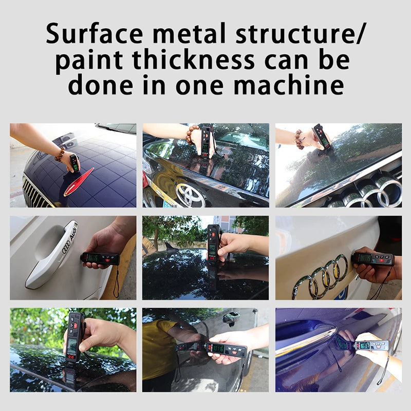 R&D ET330+Zn Car Paint Thickness Gauge - 0–1500μm Fe & NFe Coating Tester for Automotive Metal Surfaces