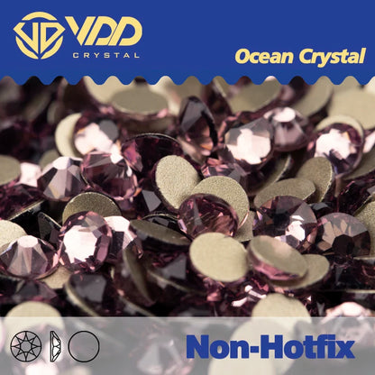 VDD Non Hot Fix Crystal Nail Art Rhinestones - 2088 Flower Flatback Gems for DIY Nail Decorations