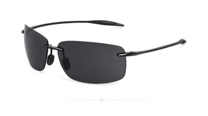 Classic Sports Rimless Sunglasses – UV400 Protection, Rectangle Frame for Men & Women, Ideal for Driving, Golf, and Outdoor Activities