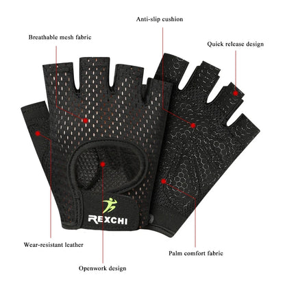 Gym Fitness Gloves – Half Finger Weight Lifting & Training Gloves for Men & Women, Workout Hand Protection