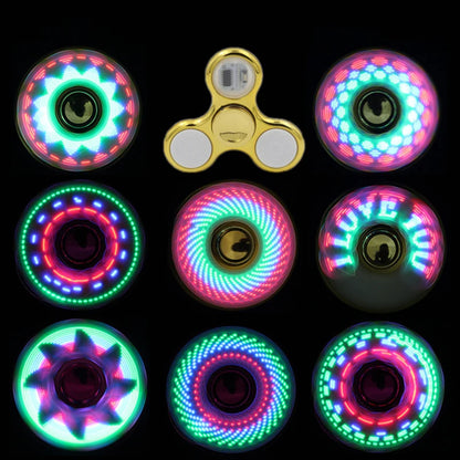 Creative LED Light Luminous Fidget Spinner: 6 Colors Glow in the Dark Hand Spinner - Stress Relief Toy for Kids