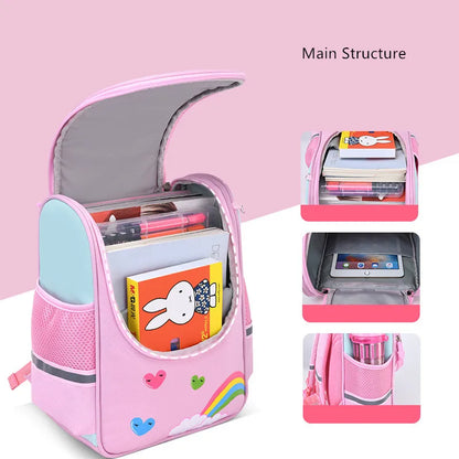 Fengdong Cute Little Girl School Bag - Animal Bookbag for Kids, Small Backpack for Elementary and Kindergarten Students