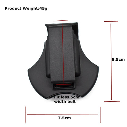 Tactical Hunting Open Top Cuff Case – Fits Standard Handcuffs, 5.5cm Belt, for Airsoft Training and Safety Holster