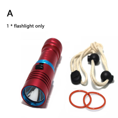 IPX8 Waterproof Diving Flashlight - 100M Underwater Professional Dive Light