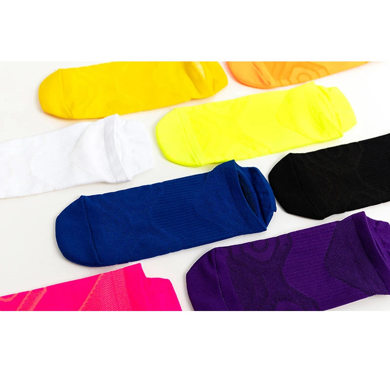 Athletic No-Show Ankle Socks — Breathable, Non-Slip Nylon Sports Socks for Basketball, Running, Biking & Football