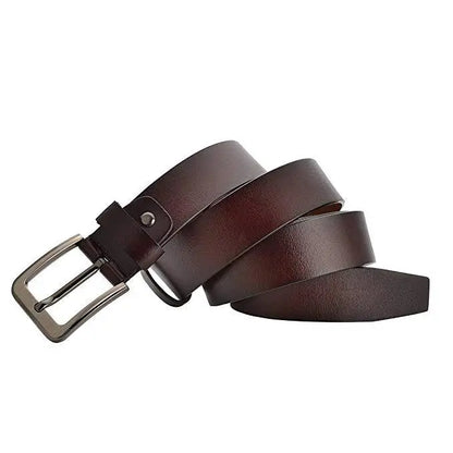 CEXIKA 2024 Men’s Genuine Leather Belt – Luxury Designer Waist Belt (140-170cm, High Quality Split Leather)