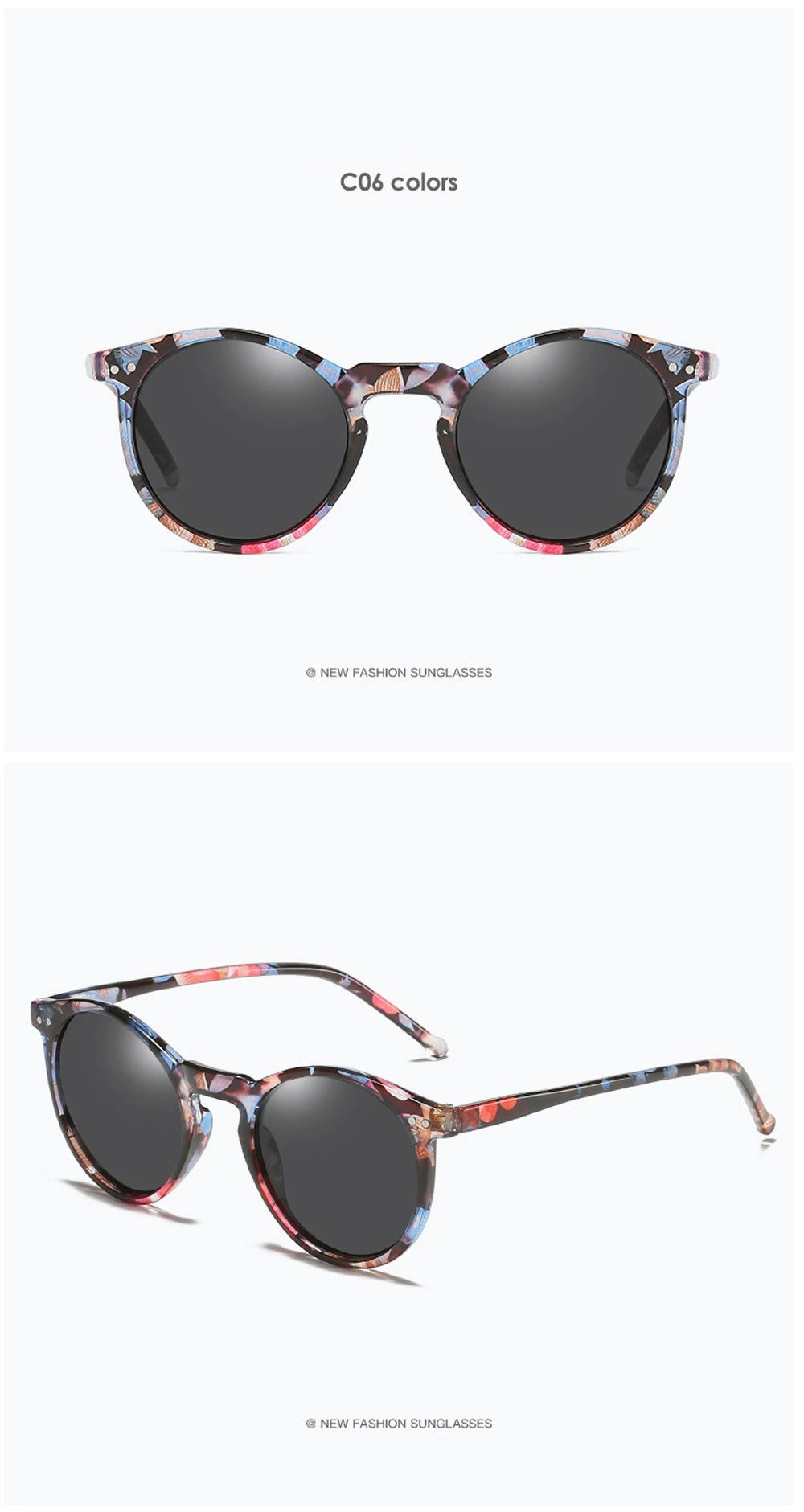 2025 Polarized Retro Round Sunglasses for Men & Women - Designer Vintage UV400 Goggles & Sun Glasses