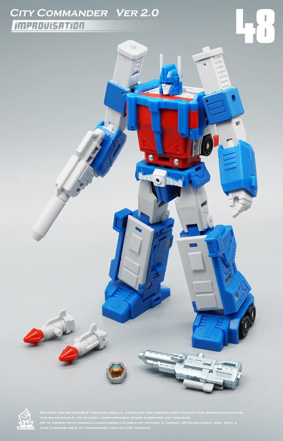 Ultra Magnus UM City Commander Figure - MF-48 Mini Transforming Robot Action Toy Collection Gift
