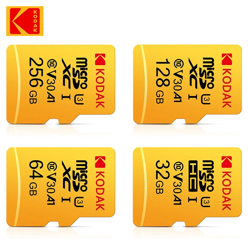 Original KODAK Micro SD Card — 32GB/64GB/128GB/256GB UHS-I U3 4K Storage