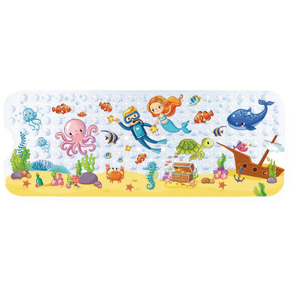 Large Cartoon PVC Bath Mat – Anti-Slip Shower & Bathtub Mat with Suction Cups, Soft Massage Pad for Kids & Elderly