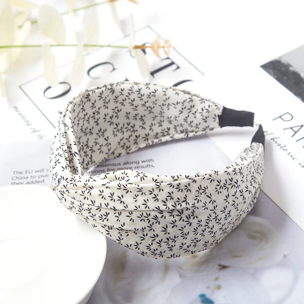 Fashion Leopard Print Headband — Wide Cross Elastic Bow Hairband for Women & Girls Hair Accessories