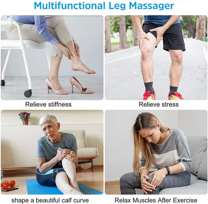Revitalize and Relax: Electric Air Compression Leg Massager with Heated Air Wraps for Ultimate Pain Relief