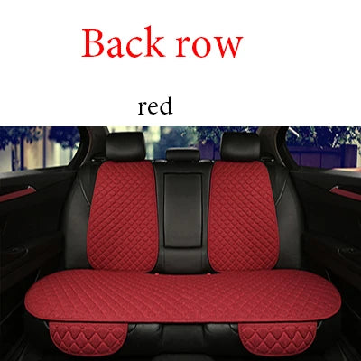 Universal Linen Car Seat Cover Protector Set – Breathable Flax Summer Cushion Pad for Front & Rear Seats Sedan, SUV & Pickup Interior Accessories