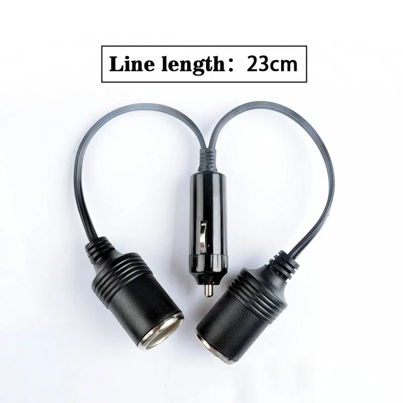 Dual-Port Car Cigarette Lighter Splitter - Universal Female Socket Power Adapter for Automotive Electronics & Accessories