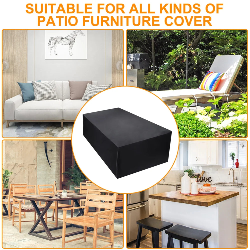 88-Size Waterproof Patio Furniture Cover – Outdoor Table & Garden Furniture Protection Cover, All-Weather Dust & Rain Resistant
