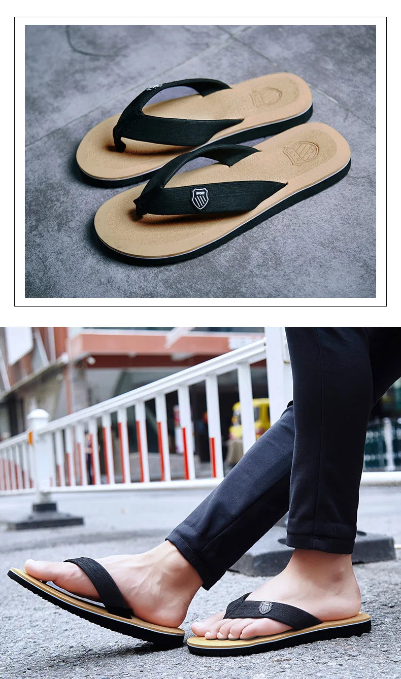 Men's Summer Sandals – High-Quality Anti-Slip Flip Flops, Casual Beach Shoes, Zapatos Hombre Slippers