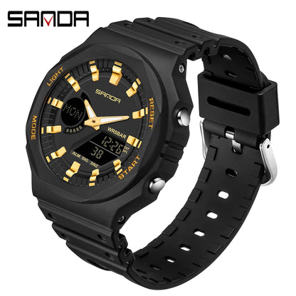 SANDA LED Digital Sports Watch – Waterproof Military Outdoor Watch for Men, Women & Teens
