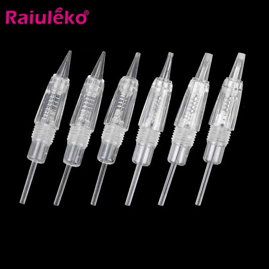 20pcs Tattoo Cartridge Needles - Replacement 1D/1R/2R/3R/3F/5R/5F/7R/7F Microblading Needles for Derma Tools