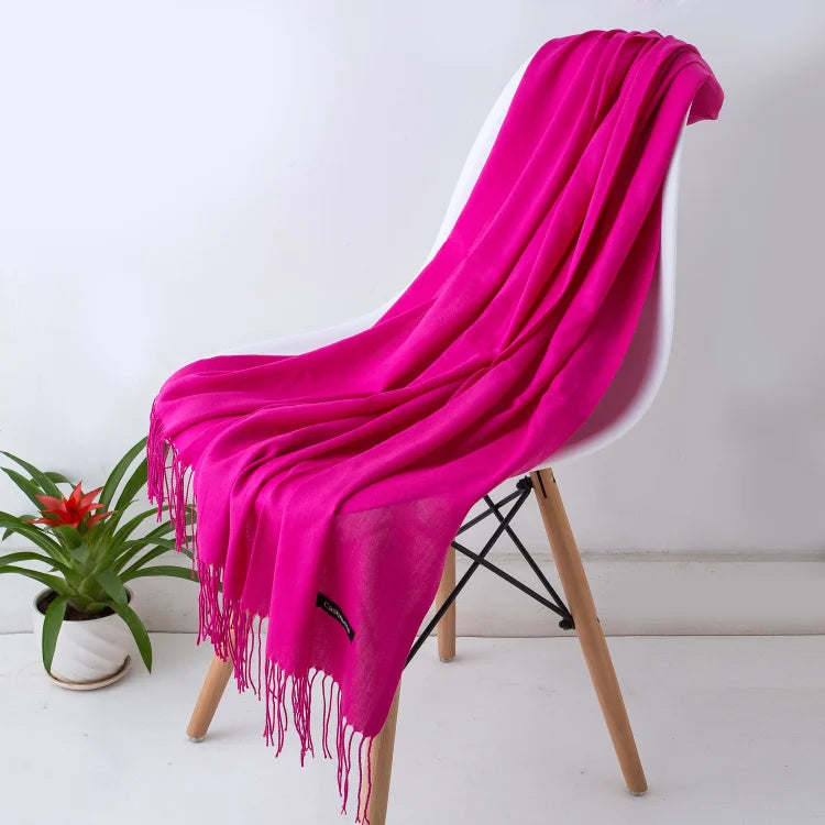 Women's Pashmina Scarf — Cashmere Feel Shawl & Wrap for Evening Dresses, Travel, Office, Winter, and Weddings