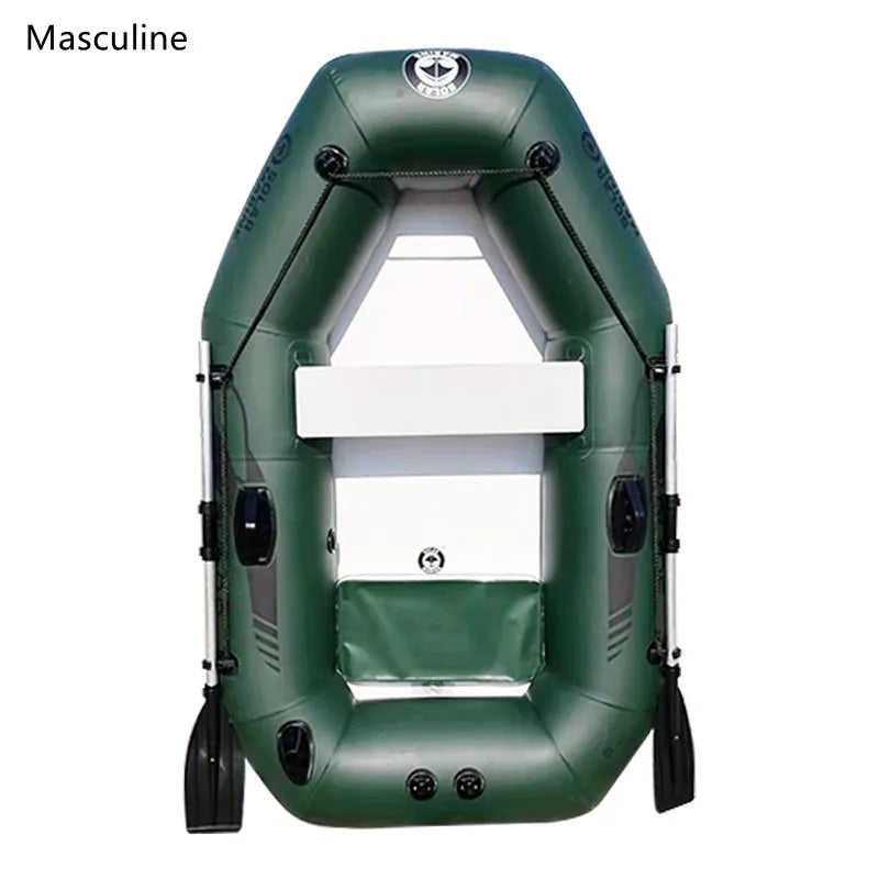 Solar Marine 2-Person Inflatable PVC Fishing Boat – 2M Wear-Resistant Kayak Canoe with Free Accessories
