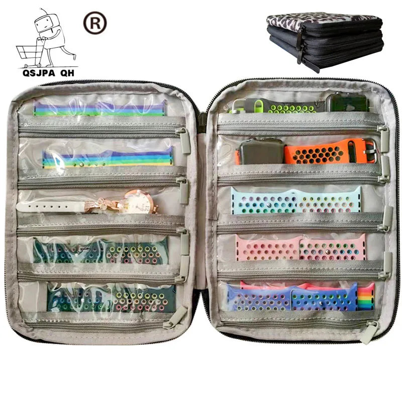 Waterproof Portable Watch Storage Box - Organizer for Men & Women, Smartwatch & Apple Watch Strap Holder