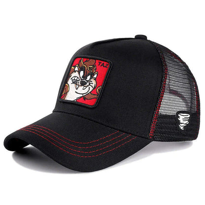 Anime Cartoon Baseball Cap - Unisex Embroidered Patch Trucker Hat for Men & Women Casual Streetwear Style