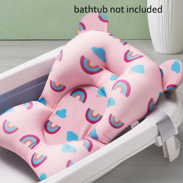 Non-Slip Baby Bath Cushion – Newborn Safety Support Pad & Soft Bathtub Mat
