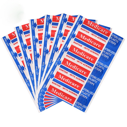 100PCS Waterproof Adhesive Bandages - Breathable First Aid Plasters for Wounds & Skin Protection