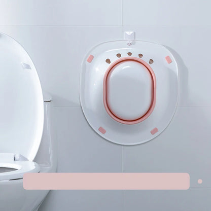 Woman's Folding Toilet Bidet Postpartum Bath Seat - Self-Cleaning Hip Irrigator for Perineum Soaking - Hemorrhoid Treatment Care