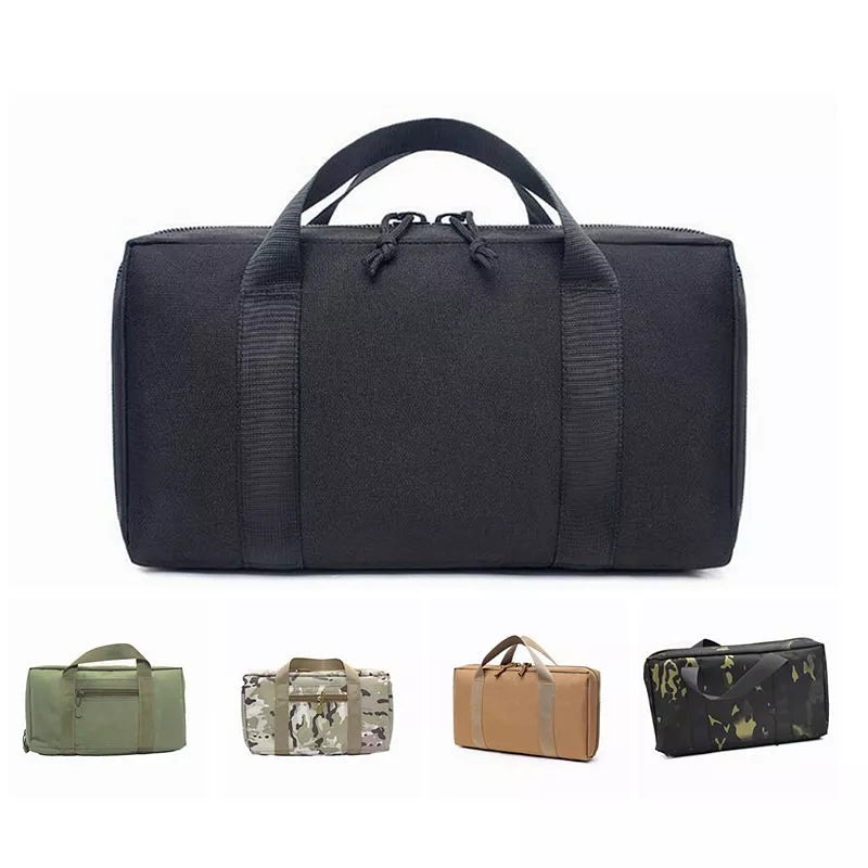 Tactical Pistol Gun Carry Case - Shockproof Padded Bag for Glock 17, Beretta PX4, G2C - Military-Grade Universal Handgun Pouch