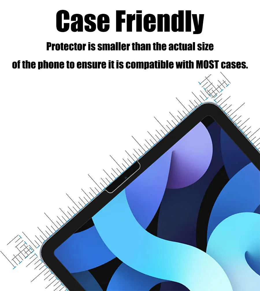2PCS Tempered Glass Screen Protector for iPad Pro 11/12.9, Air 4/3/2, Mini 6/5/4/3 (2021/2024 Models)