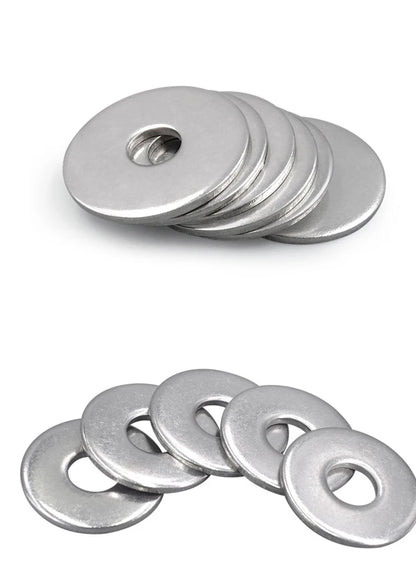 2/50pcs M2.5-M16 A2-70 304 Stainless Steel Oversized Flat Washers — Large Wide Plain Gaskets