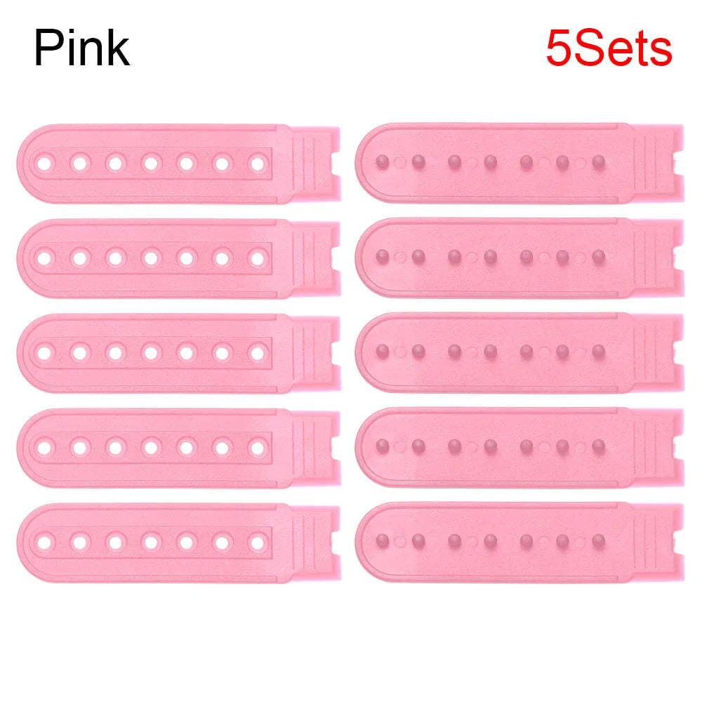 5 Sets Snapback Strap Replacement – 7-Hole Colorful Hat Repair Fastener Buckle Clip Extender for Baseball Caps