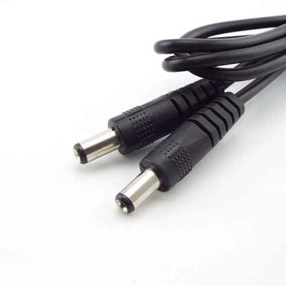12V 3A DC Male-to-Male Power Cable - 5.5×2.1mm CCTV Adapter Extension Cord 0.5M/1M/2M