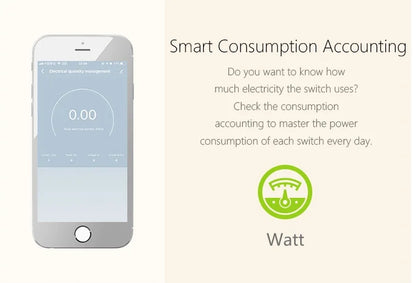 Tuya WiFi Smart Light Switch – 4 Gang Touch Panel, Fan Speed Dimmer, Power Metering, Alexa & Google Home Compatible