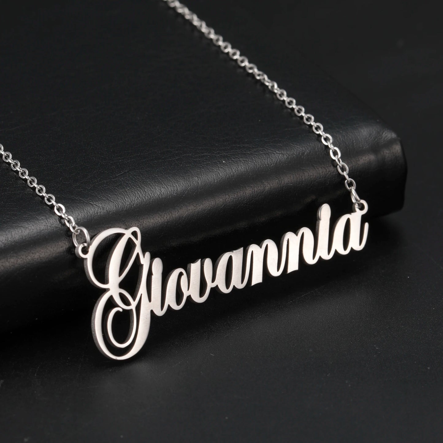Sipuris Custom Name Necklace - Personalized Gold Stainless Steel Choker Jewelry Gift for Women & Men Wedding Style