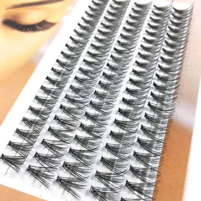 100Pcs Individual Eyelash Clusters (10D/20D/30D/40D) – C/D/DD Natural False Eyelash Extensions Lash Grafting Bunch Set