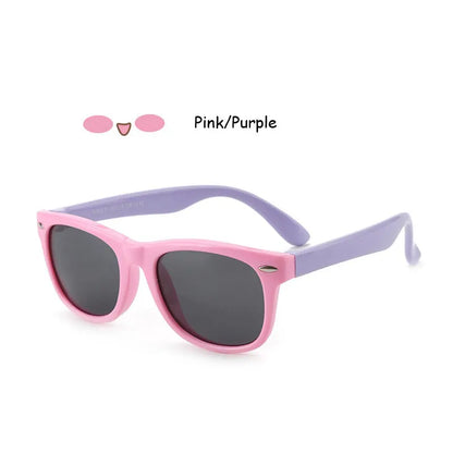 Kids Polarized Sunglasses – Classic Designer UV Protection Eyewear with TAC Lenses & TR90 Flexible Safety Frame for Boys & Girls