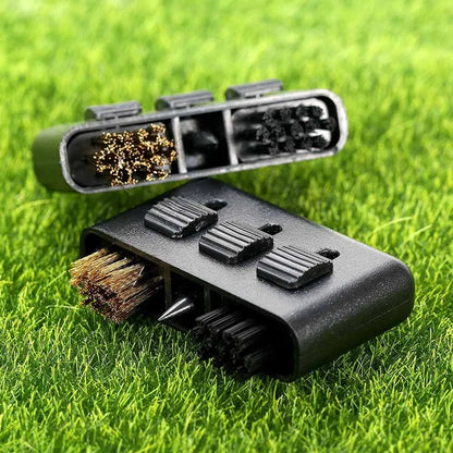 3 in 1 Golf Club Brush – Retractable Groove Cleaner, Pocket Tool for Clubs, Balls & Divots