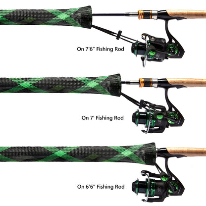 Bassdash Fishing Rod Sleeves: Protective Rod Socks for Casting and Spinning Poles Up to 7-1/2ft