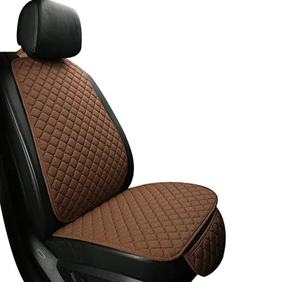 Universal Linen Car Seat Cover Protector Set – Breathable Flax Summer Cushion Pad for Front & Rear Seats Sedan, SUV & Pickup Interior Accessories