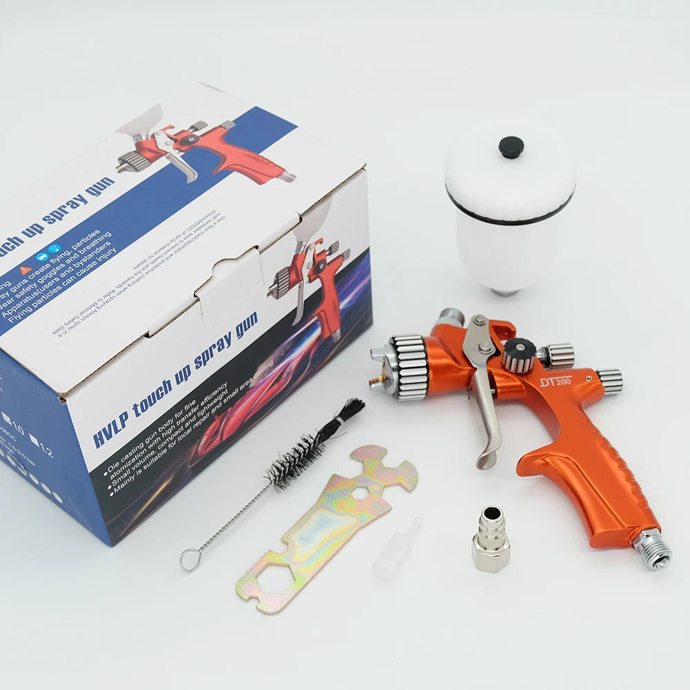 Professional HVLP Mini Paint Spray Gun — 0.5/0.8/1.0/1.2mm Nozzles | Car Airbrush Pneumatic Sprayer