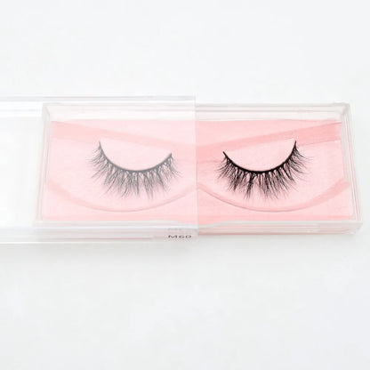 Visofree 3D Mink Eyelashes – Thick Handmade Full Strip Cruelty-Free False Lashes for Makeup M56