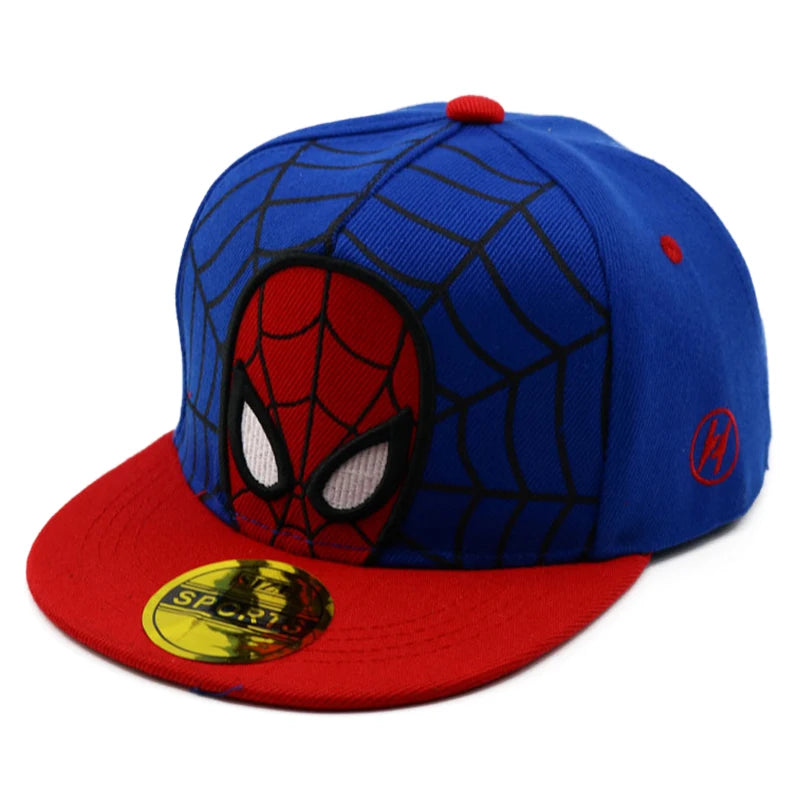 Disney Cartoon Spiderman Kids Hats - Toddler Baby Baseball Cap, Snapback Hip Hop Style for Boys and Girls, Autumn and Spring