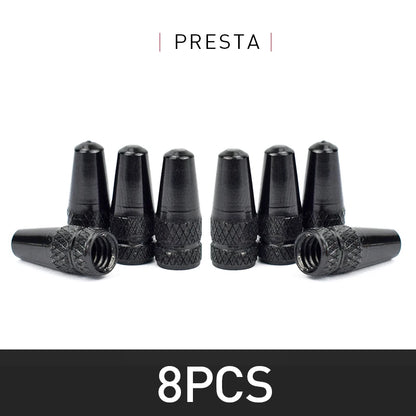 4/8PCS Aluminum Alloy Bicycle Tire Valve Caps – Dustproof Presta Valve Protectors for MTB & Road Bikes