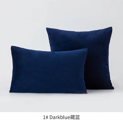 Inyahome Soft Velvet Cushion Cover - Pink Grey Beige Green Decorative Pillowcase For Bedroom Sofa 30x50cm 45x45cm